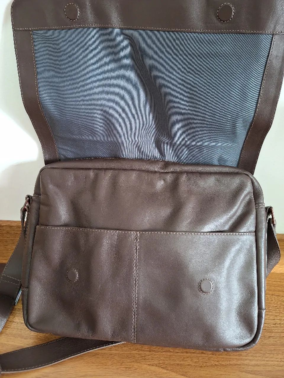 Bolsa carteiro de couro Nordweg NW066B - Foto 3