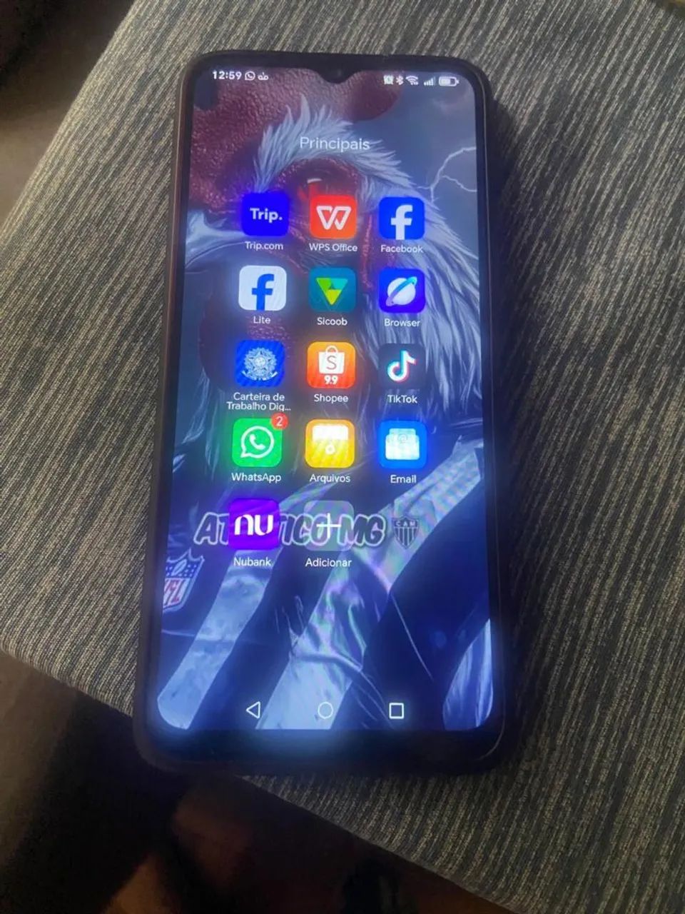 Celular da Honor X5b 128 gigas carregador horiginal chave caixa