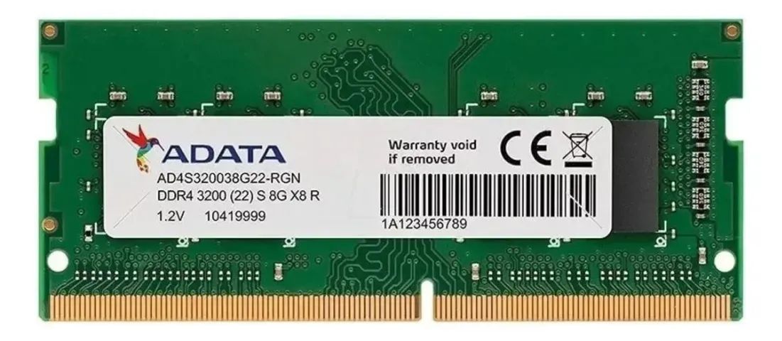 Memória RAM DDR4 Adata 4GB 3200MHz Para Notebook