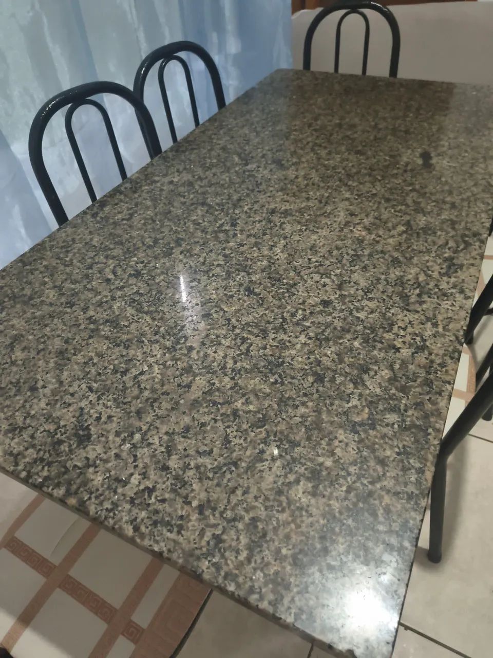 Mesa marmore 6 cadeiras  - Foto 2