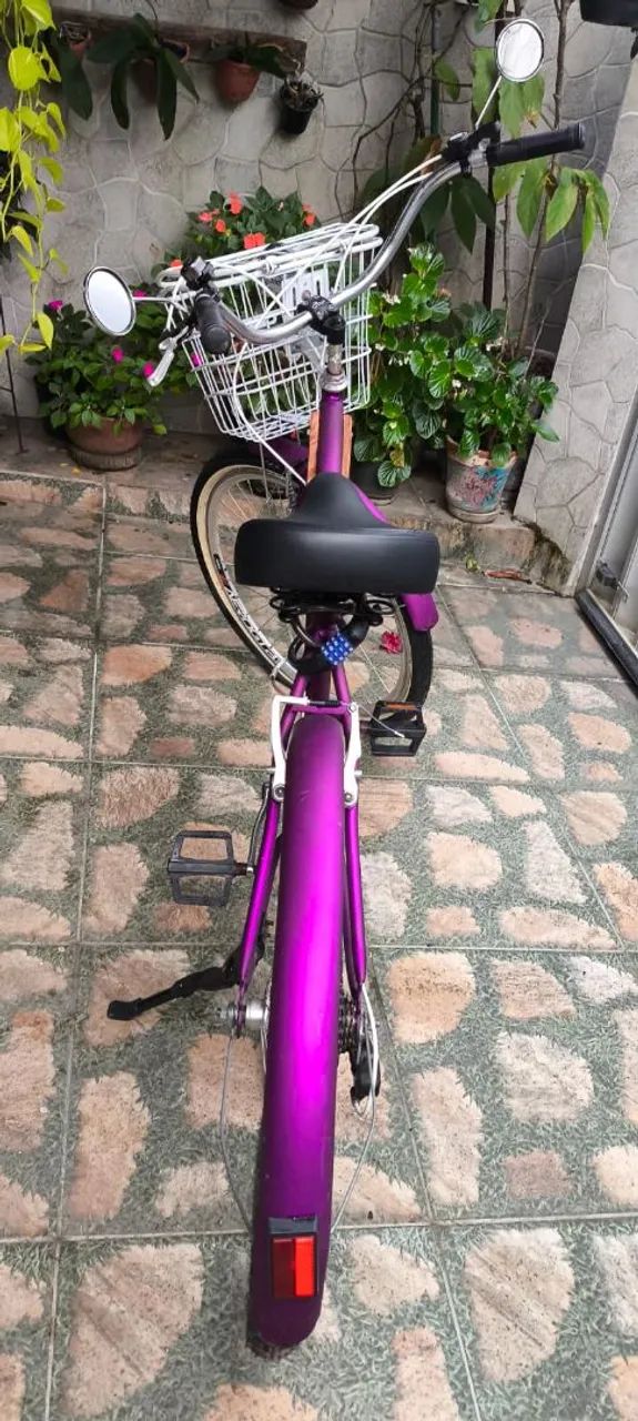 Bicicleta Retrô Roxa Customizada  - Foto 3