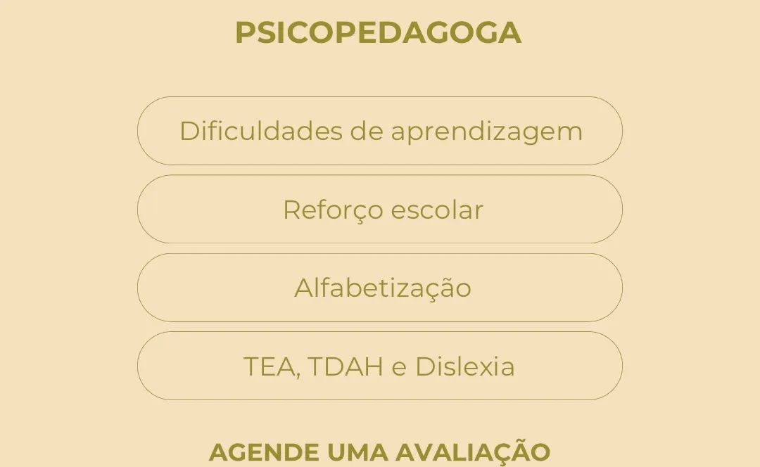 Atendimento psicopedagógico 