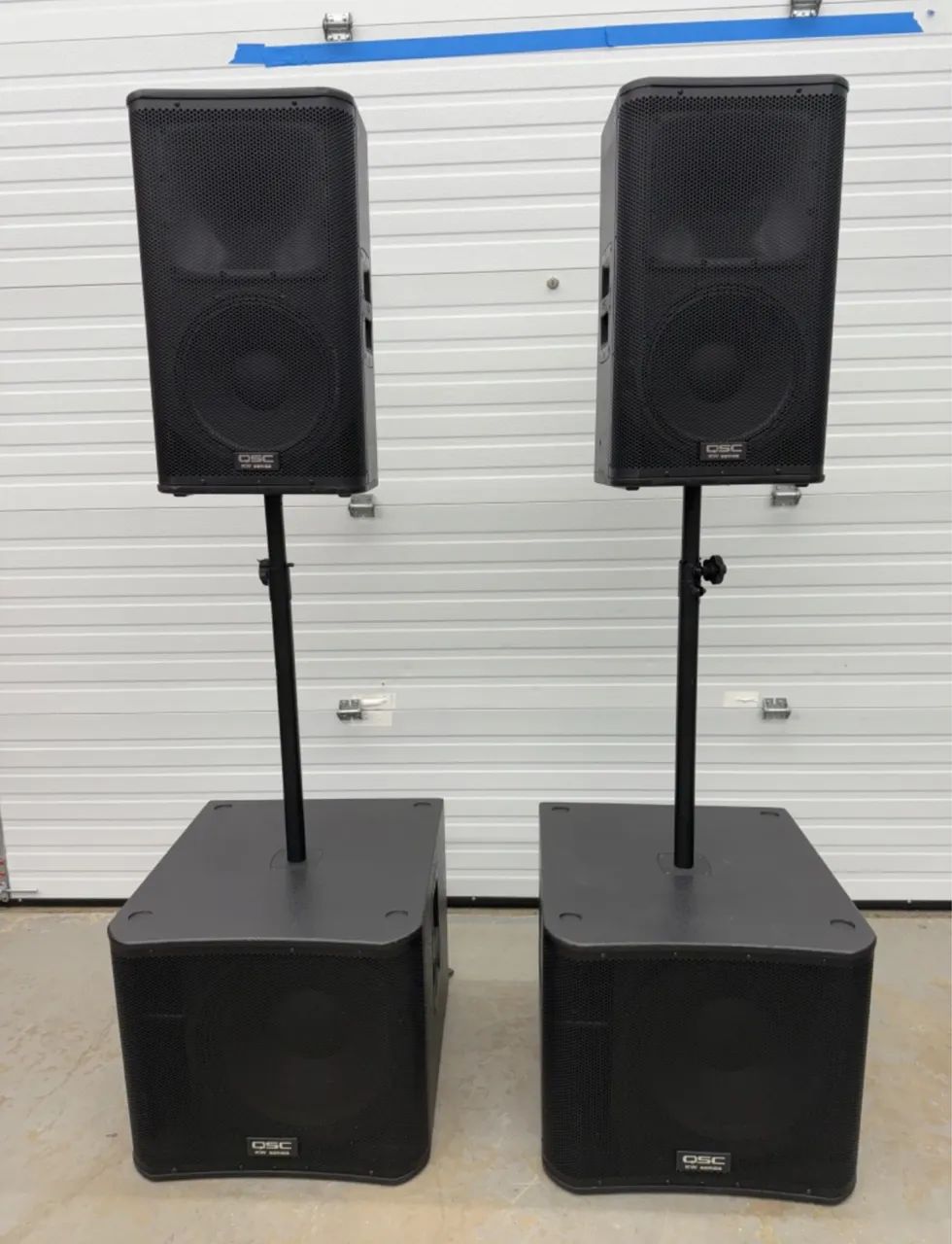 2 caixas QSC kw122 + 2 sub kw181 