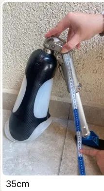 Prótese perna direita nova joelho articulado completa  - Foto 5