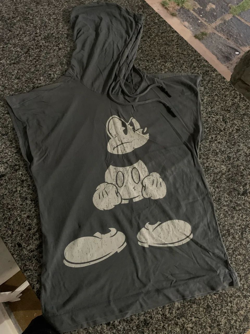 Camisa Regatão com Capuz - Mickey