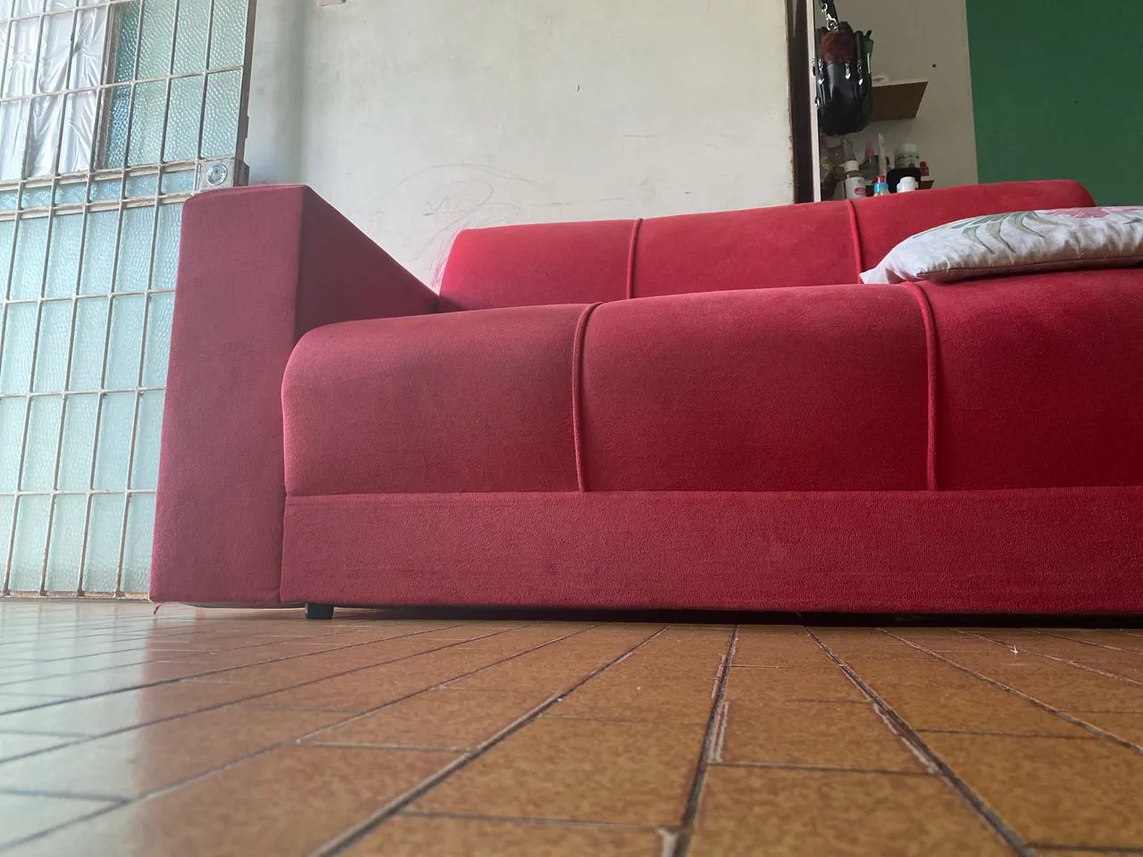 Sopa 3 lugares vermelho  - Foto 5