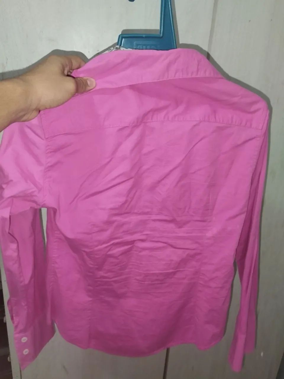 Camisa rosa com botão  - Foto 2