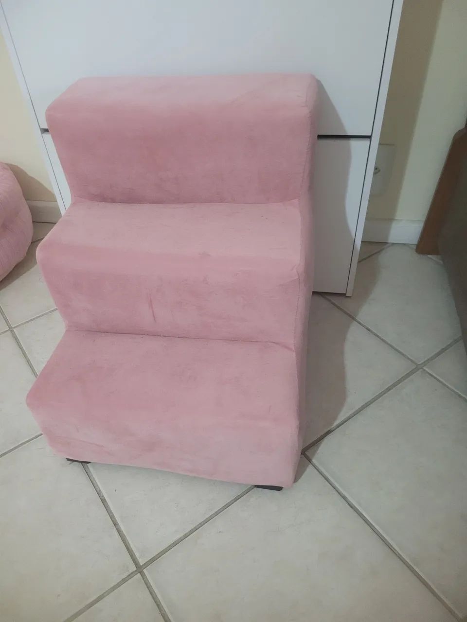 Escada para pet - Camurça Rosa  - Foto 2