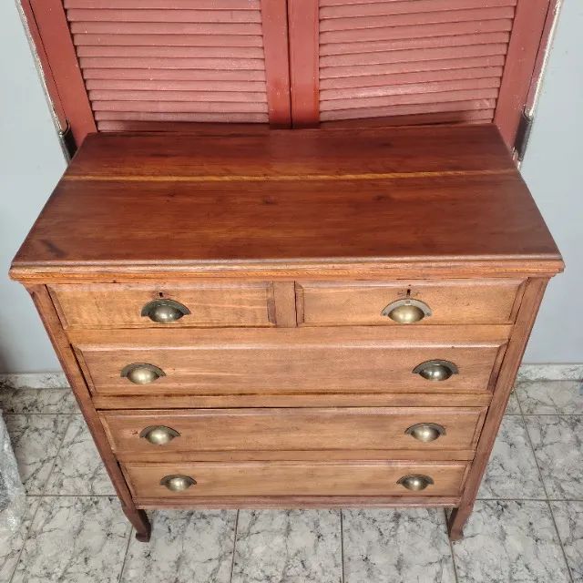 Cômoda Antiga Art Deco Madeira Maciça - Foto 4