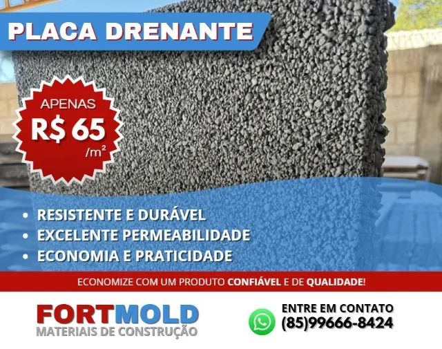 PLACA DRENANTE PRÉ-MOLDADA