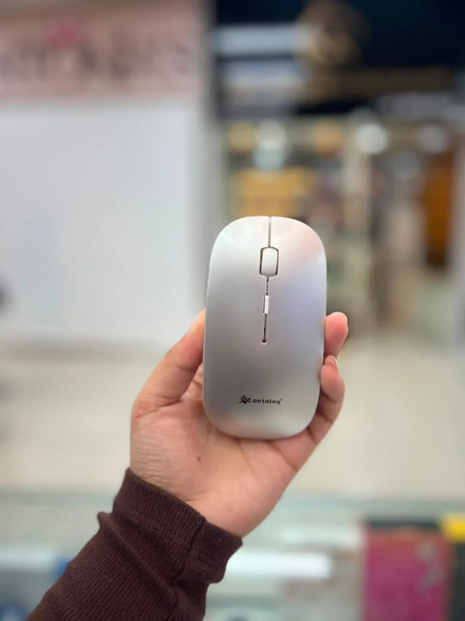 KIT TECLADO E MOUSE SEM FIO BLUETOOTH SLIM PEINING  - Foto 4