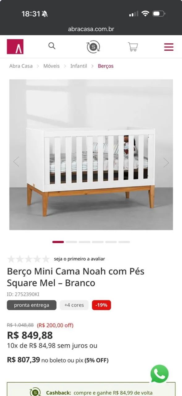 Berço mini cama Noah  - Foto 2