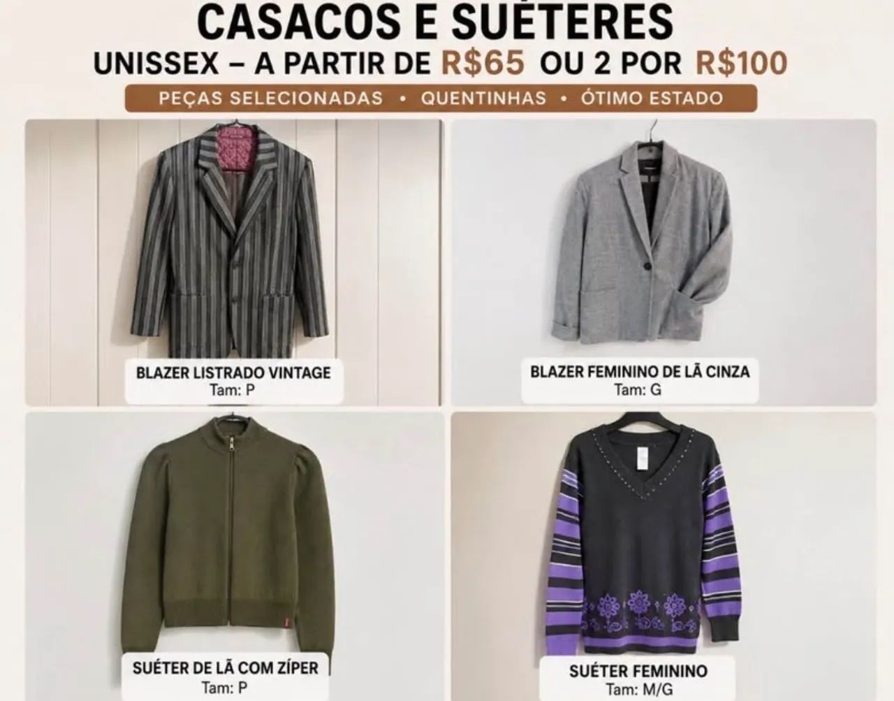 CASACOS, SUÉTERES E MOLETONS - Foto 5