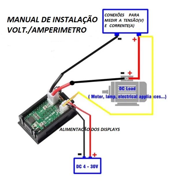  Voltímetro digital  Amperímetro 0-100v 10a  - Foto 3
