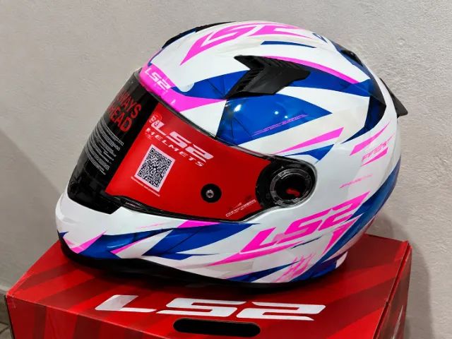 LS2 DRAZE ROSA E BRANCO 60