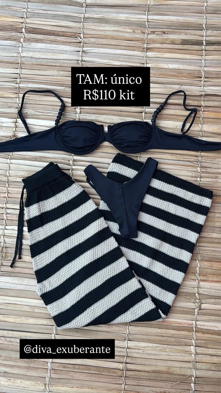 Kit biquíni e calça de praia  - Foto 2