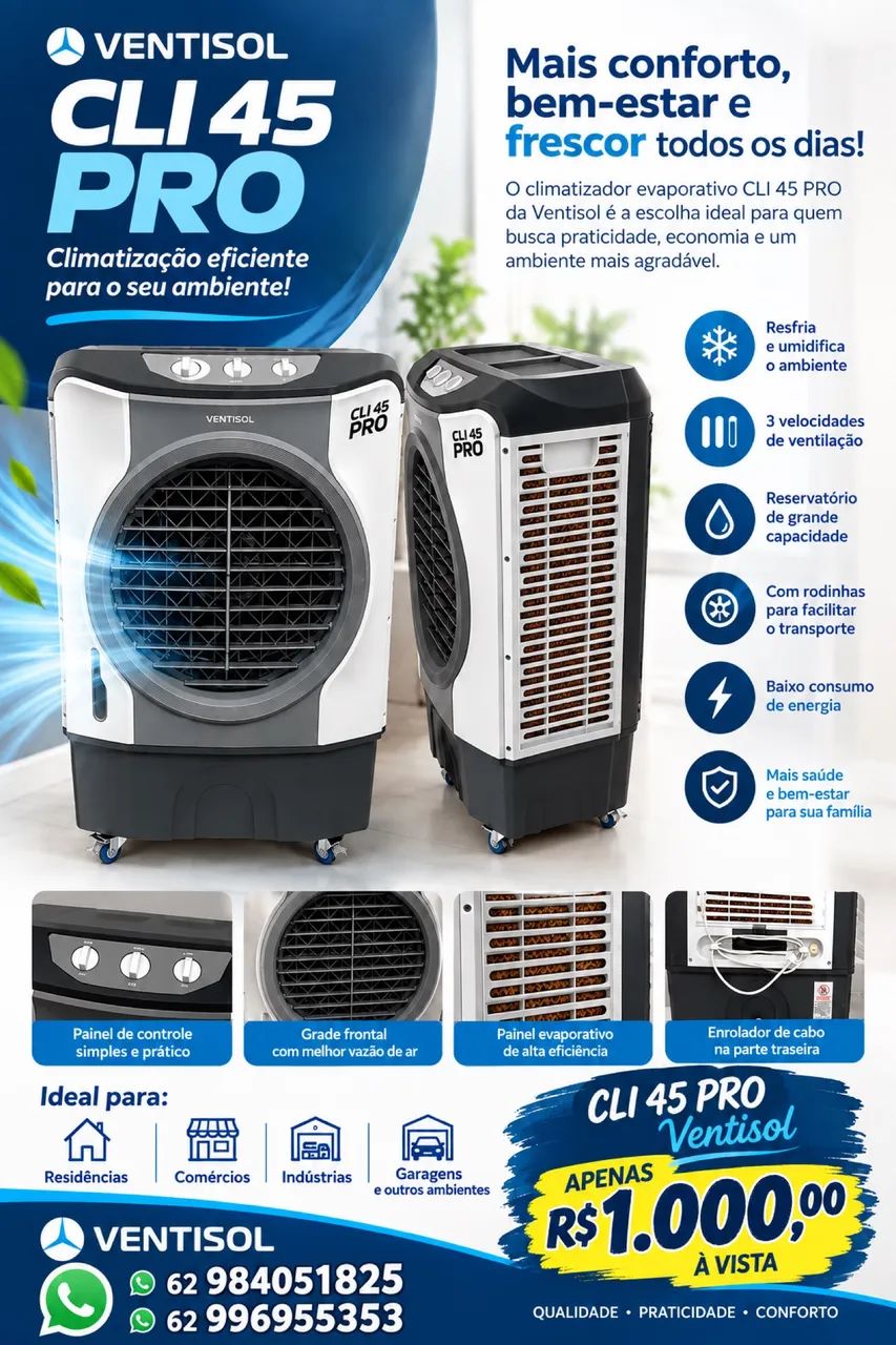 Vendo esse Climatizador  Cli 45 Pro  - Foto 2