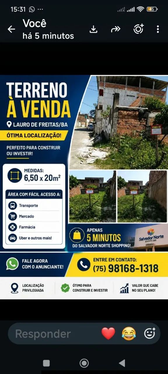 Terreno a venda 