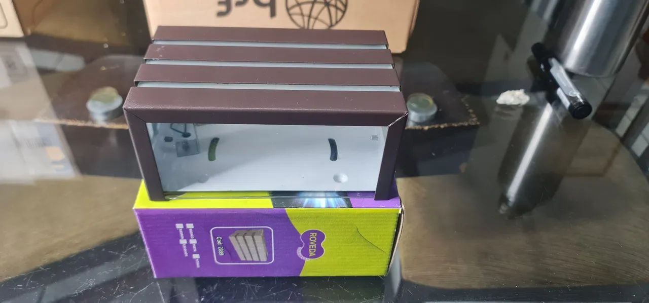 6x luminárias arandelas de led cor: marrom