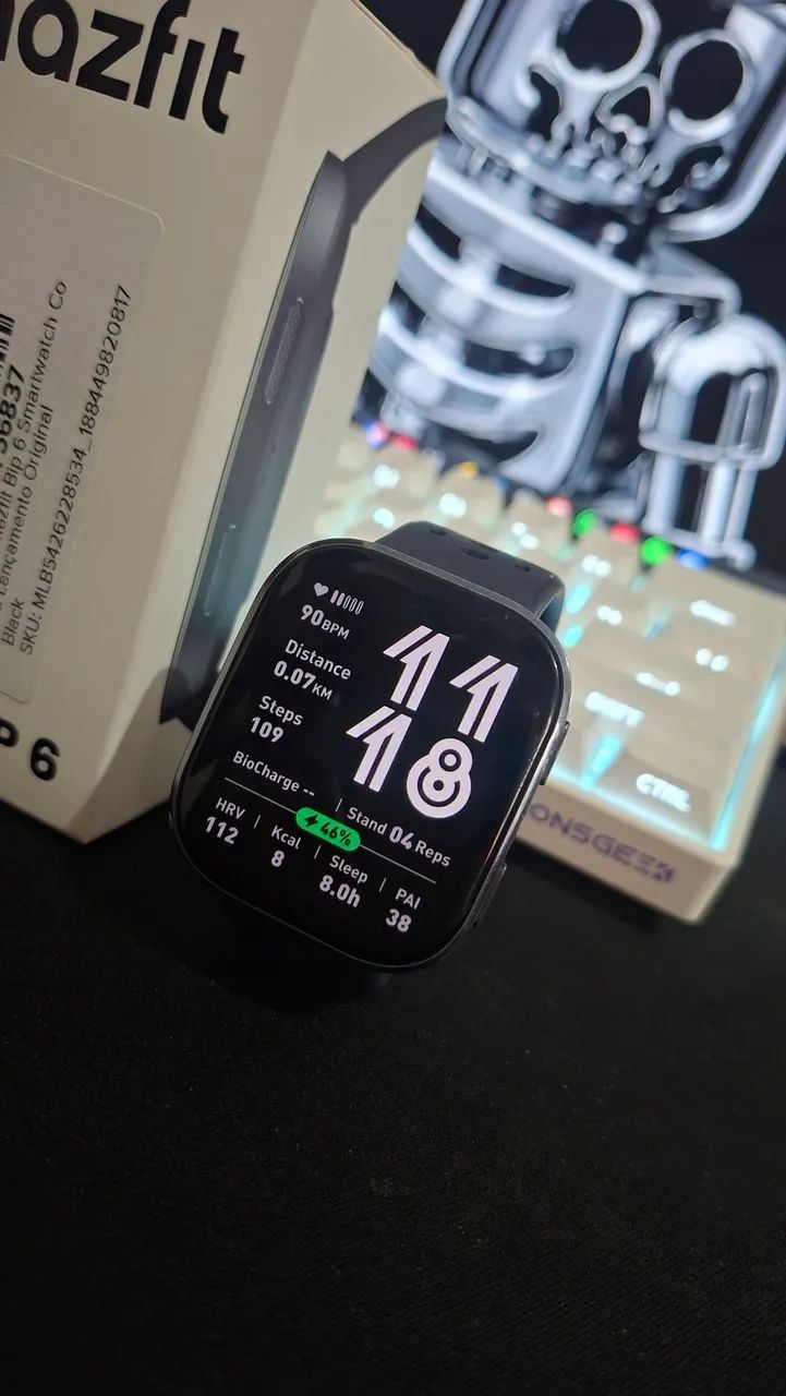 Relógio Amazfit bip 6 Azul  - Foto 2