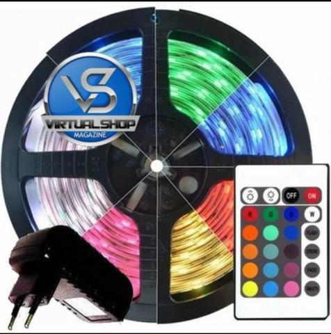 Fita De Led 5050 5mts Super Luz Branco Frio 300 Leds 24W 12V - Foto 3