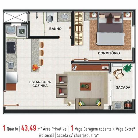 Luxxor Flat, a 800 metros do Shopping Pantanal - Foto 4