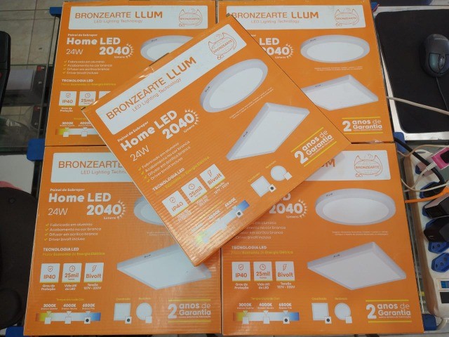 Painel de led sobrepor 30x30 24w 6500k KIT com 4 peças  - Foto 4
