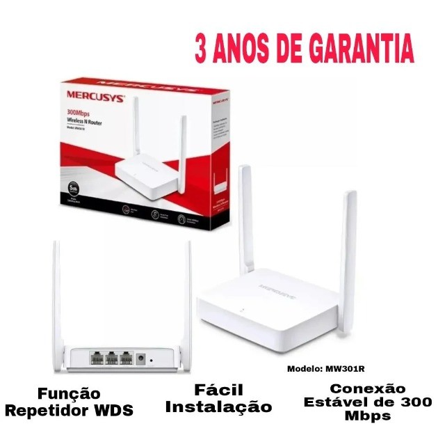 Roteador Wifi Wireless Mercusys MW301R 300Mbps - Computadores e acessórios  - Santos Dumont, Vila Velha 1141330684 | OLX