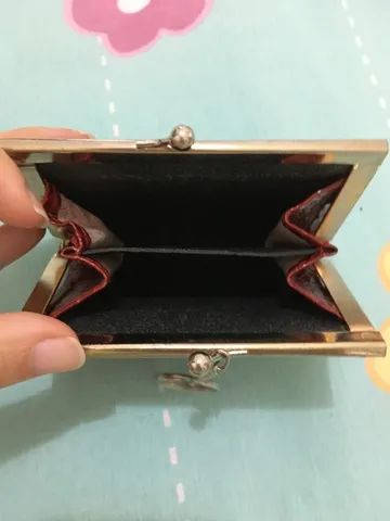 Porta moedas em couro vinho - Foto 3