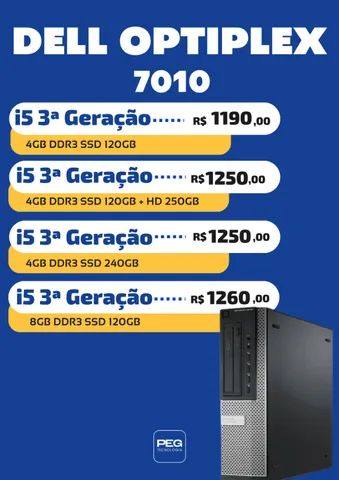 Pc Dell Mini Optiplex 7010 i5 3470 3.2Ghz 4Gb Ram 120GB Ssd! Com Nf-e! - Foto 5