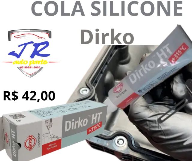 Cola Silicone Alta Temperatura Cinza 70ml Dirko Ht