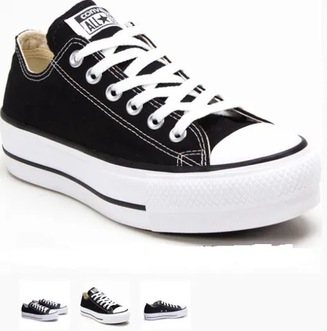 Tênis All Star Preto Corino Feminino Adulto