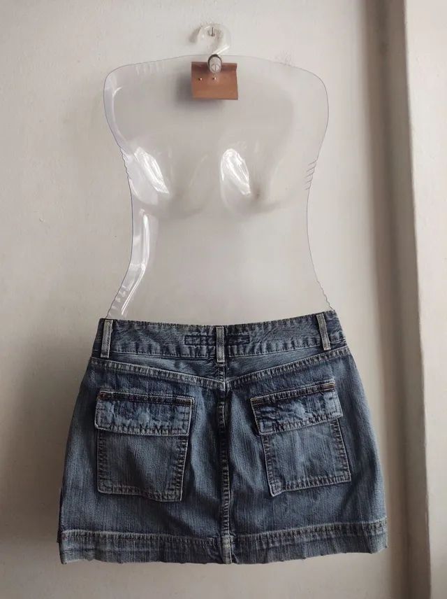 Saia jeans tamanho 40 cea - Foto 2