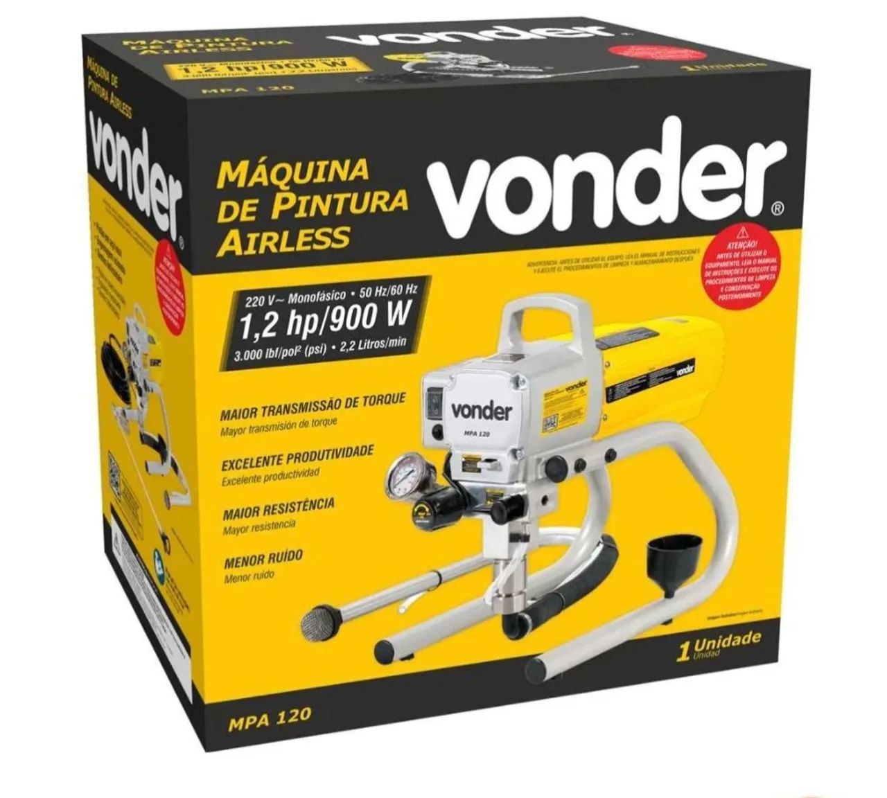 Pistola de Pintura Vonder MFP-120 - Nova - Foto 3