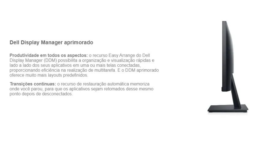 Monitor Dell 18,5" E1920h Antirreflexo HD 1366x768,DisplayPort/VGA Preto -Bivolt (NOVO) - Foto 6
