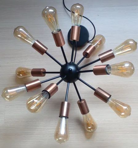 Pendente lindo, com 12 lâmpadas, novissimo! - Foto 2