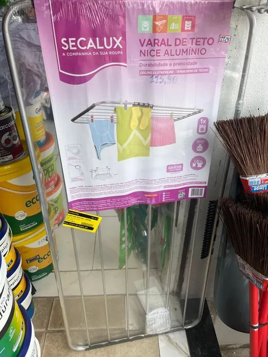 Varal de teto de alumínio  - Foto 2