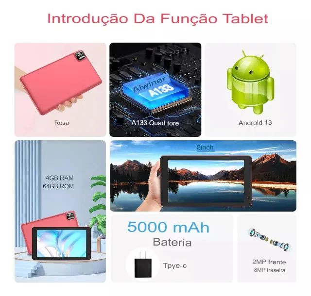 Tablet Pritom 8 Android 13 Cam 8 Mega Pixel 8GB de RAM, 64GB - Foto 4