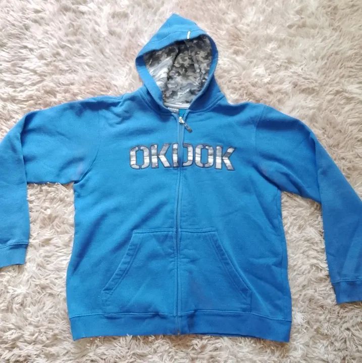 Blusa de Moletom OkidoK azul Tam G - Foto 2