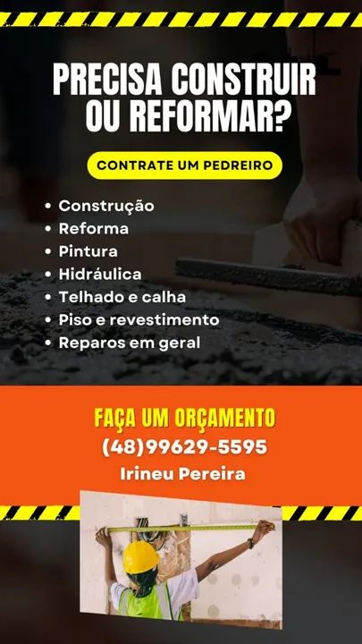 Pedreiro 30 anos de experiência 