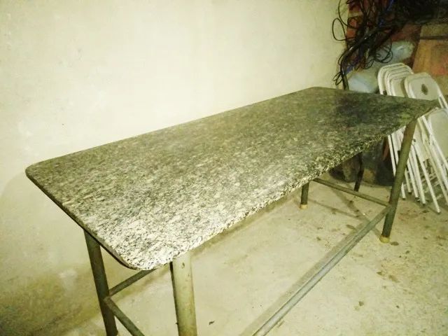 Mesa reforçada c/ tampo de granito - Foto 2