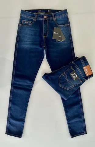 Calça Hugo Boss Black Com McLaren Sport Jeans Azul Original