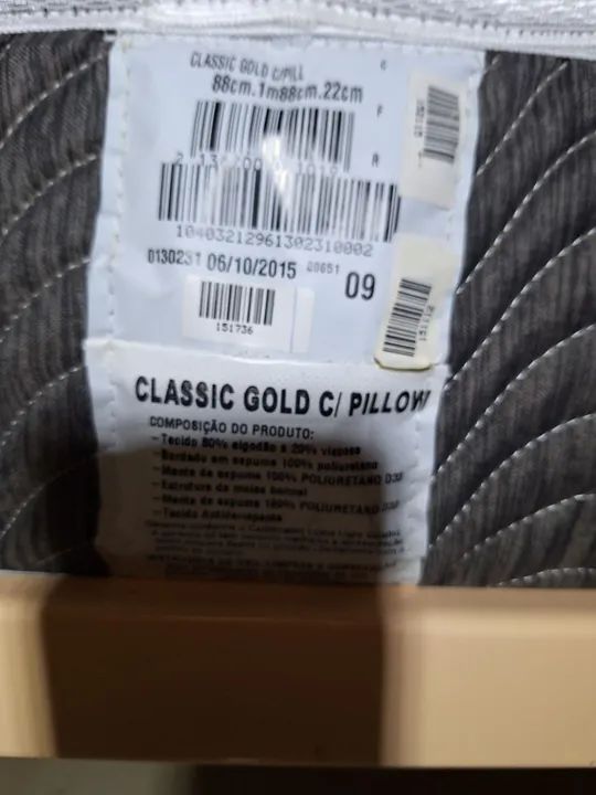 Colchão solteiro Ortobom Classic Gold c/pilow - Foto 3