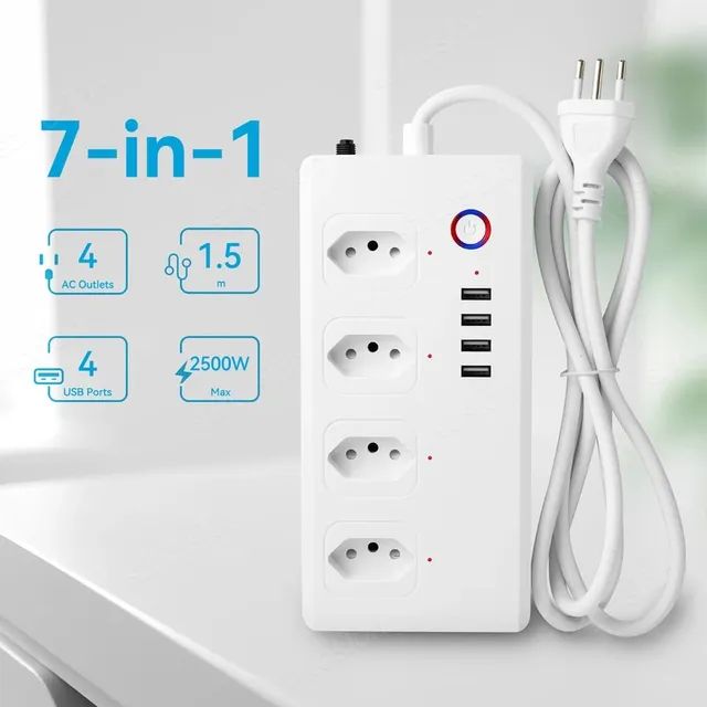 Régua Extensão Tuya smart 4 Tomadas 4 USB - Foto 3