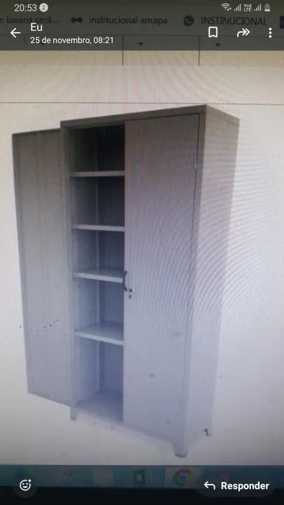 ARMARIOS EM AÇO 2 PTS e ARQUIVO ACO 4 GAVETAS PASTAS SUSPENSA- NOVOS-ZAP 71- * - Foto 2