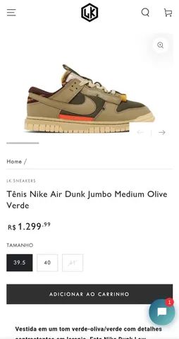 Nike Air dunk jumbo medium olive n° 41 - Foto 5