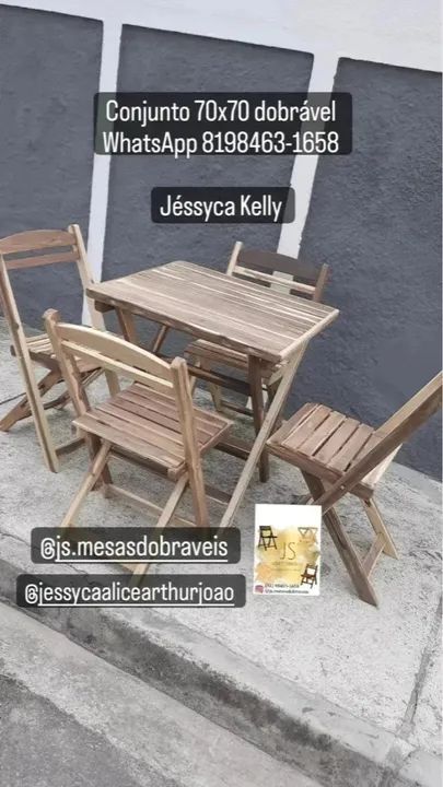 Conjuntos de mesa dobrável  - Foto 3
