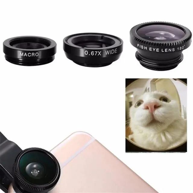 Lentes para Celular - Fish Eye, Grande Angular e Macro - Foto 5
