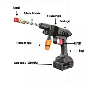 Lavadora De Alta Pressão Vap Portátil Recarregável Para Carros e Limpeza _ CS583 - Foto 2