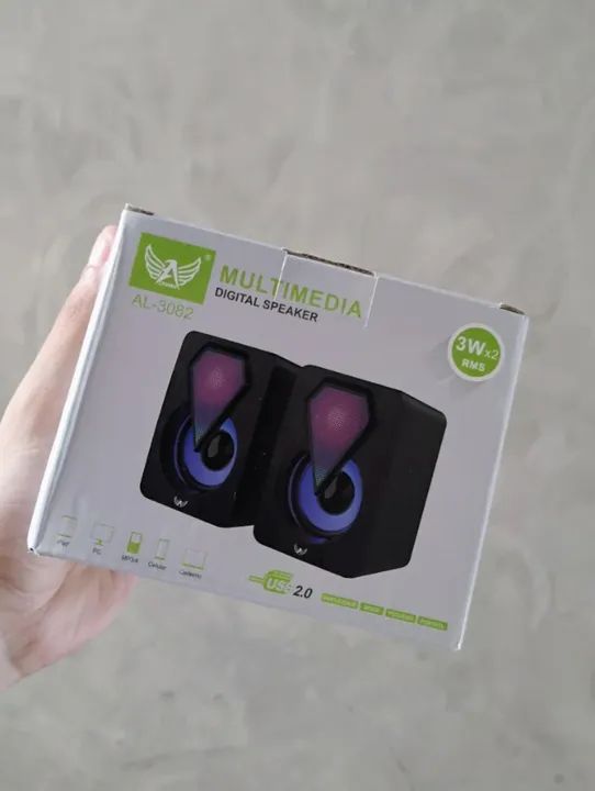Caixa de Som PC / Notebook 6W RMS - USB 2.0 - RGB - ALTOMEX - Nova